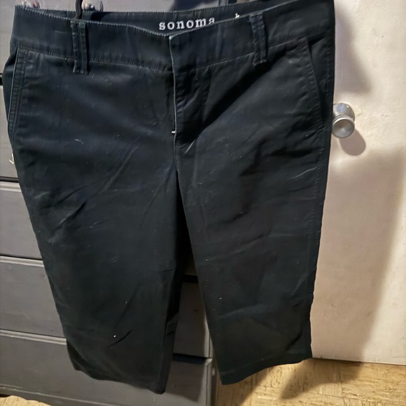 Black wide leg capri size 4 - Picture 1 of 1